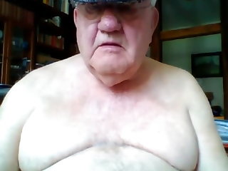 grandpa cum on webcam