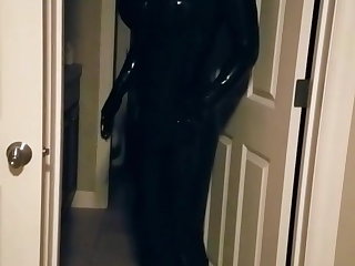 Latex First Time In New Rubber Doll Boob Suit