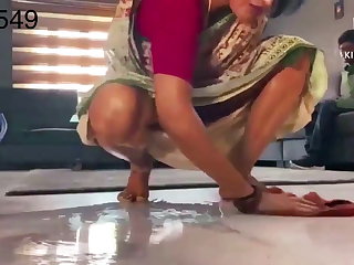 Teen Desi sexy and juicy woman in a red saree getting fucked by servant